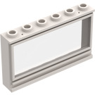 LEGO White Window 1 x 6 x 3 with Hollow Studs and Fixed Glass