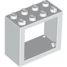 LEGO Wit Venster 2 x 4 x 3 met afgeronde gaten (4132)