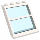 LEGO Window 4 x 4 x 3 Roof with Centre Bar and Transparent Light Blue Glass (6159)