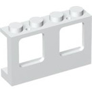 LEGO Hvit Vindusramme 1 x 4 x 2 med solide knotter (4863)