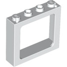 LEGO White Window Frame 1 x 4 x 3 (center studs hollow, outer studs solid) (6556)