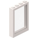 LEGO Blanco Marco de ventana 1 x 4 x 5 con Fixed Vidrio