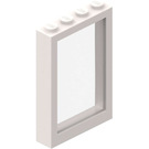LEGO White Window Frame 1 x 4 x 5 with Fixed Glass