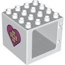 LEGO White Window Frame 4 x 4 x 3 with Heart (11345 / 20717)