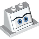 LEGO Weiß Windschutzscheibe 2 x 4 x 3 mit Queen Blau Augen (96227)