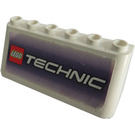 LEGO White Windscreen 2 x 6 x 2 with LEGO Technic Logo Sticker (4176)