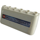 LEGO Weiß Windschutzscheibe 2 x 6 x 2 mit Mindstorms Logo Aufkleber (4176)