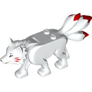 LEGO blanc Wolf avec rouge Markings (Akita) (65476)
