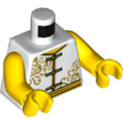LEGO Weiß Woman im Weiß Chinese Minifig Torso (973 / 76382)