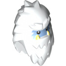 LEGO White Yeti Head with Bright Light Blue Face (14284)