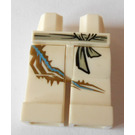 LEGO Weiß Zane DX Beine mit Grau Sash / Gürtel und Golden Drachen Schwanz (3815 / 95410)