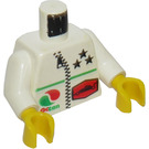 LEGO blanc Zippered Octan Jacket avec Stars Torse (973)