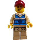 LEGO Wildlife Rescue Sjåfør med Mørk rød Caps Minifigur