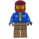 LEGO Wildlife Rescue Motorcyclist mit Helm Minifigur
