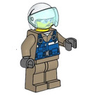 LEGO Wildlife Rescue Pilot z Kask I Światło Niebieski Okulary ochronne Minifigurka