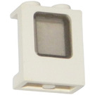 LEGO Window 1 x 2 x 2 (Plane) with Transparent Brown Black Glass