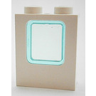 LEGO Window 1 x 2 x 2 (Plane) with Transparent Light Blue Glass