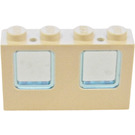 LEGO Window 1 x 4 x 2 (Plane) with Transparent Light Blue Glass