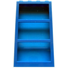 LEGO Window 1 x 4 x 6 with 3 Panes and Transparent Dark Blue Fixed Glass (6160)