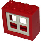 LEGO Window 2 x 4 x 3 Frame with White Pane (4132)