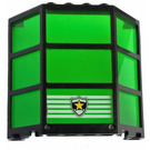 LEGO Window Bay 3 x 8 x 6 with Transparent Green Glass with Police Badge (30185 / 76029)