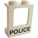 LEGO Window Frame 1 x 2 x 2 (Plane) with 'POLICE' with 2 Holes in Bottom (2377)