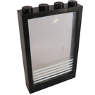 LEGO Window Frame 1 x 4 x 5 with Fixed Glass with White Stripes Sticker