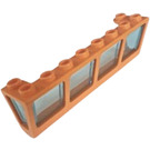 LEGO Windscreen 2 x 8 x 2 Inverted with Transparent Light Blue Glass