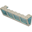 LEGO Voorruit 2 x 8 x 2 met Transparant Licht Blauw Glas (2634)