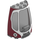 LEGO Windscreen 3 x 6 x 6 with Galactic Republic Logo on Dark Red (112408)