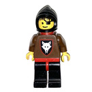 LEGO Lupo Bandit Nero Cappuccio Rosso Mantello Minifigure