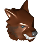 LEGO Wolf Head with Dark Brown Fur (10302 / 14028)