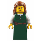 LEGO Žena - Tmavě zelená Šaty Minifigurka