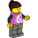 LEGO Woman - Dark Pink Hoodie Minifigur