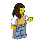 LEGO Kvinne i Argyle Genser Minifigur