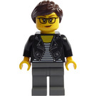 LEGO Woman in Black Leather Jacket Minifigure