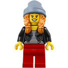 LEGO Žena v Černá Leather Bunda Minifigurka