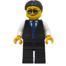 LEGO Woman in Zwart Vest minifiguur