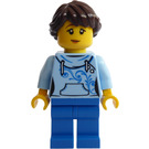 LEGO Woman in Bright Light Blue Sweater Minifigure