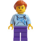 LEGO Žena v Bright Světlo Modrá Sweatshirt Minifigurka