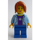 LEGO Woman in Bright Light Blue Sweatshirt Minifigure