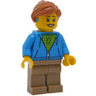 LEGO Kvinne i Mørk asurblå Hettegenser Minifigur