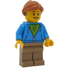 LEGO Woman im Dark Azure Hoodie Minifigur
