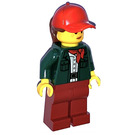 LEGO Woman in Dark Green Jacket with Red Hat Minifigure