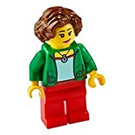 LEGO Frau im Grün Jacke Minifigur