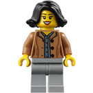 LEGO Mujer en Medium Dark Carne Chaqueta Minifigura