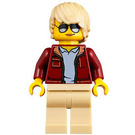 LEGO Woman in Open Dark Red Jacket Minifigure
