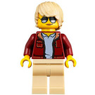 LEGO Frau im Open Dunkelrot Jacke Minifigur