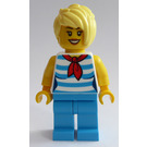 LEGO Woman in Striped Shirt minifiguur
