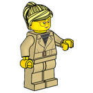 LEGO Frau im Trench Coat mit Pferdeschwanz Minifigur